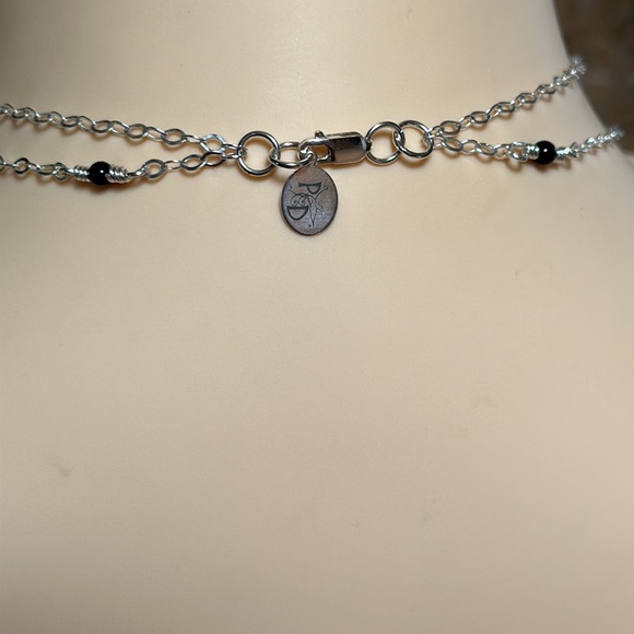 Black Onyx Sterling Silver Necklace-Unique Handcrafted Onyx Sterling Necklace - Picture 10 of 10